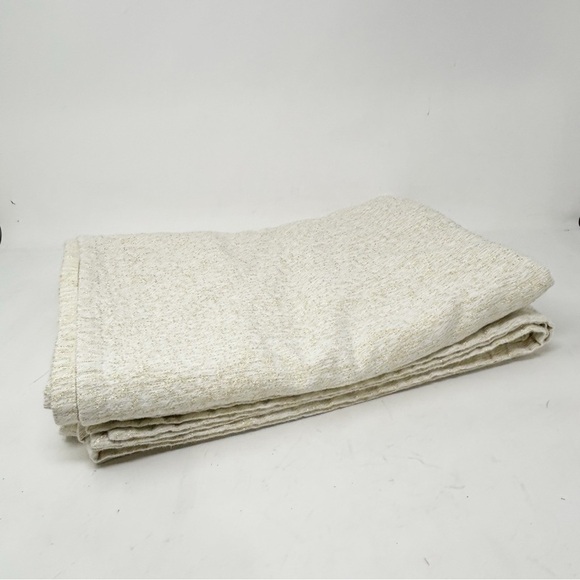 DANSK Ivory Gold Metallic LISBETH Tablecloth MCM Mid Century Modern 60” X 84” - Picture 1 of 9